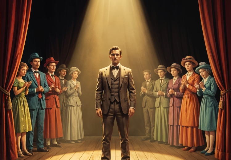 Actor with side characters