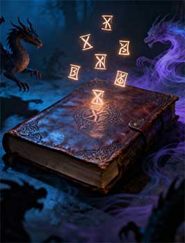 Ancient Tome with Dragon
